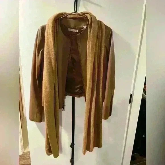 Vince Tan Leather Jacket - Picture 2 of 3